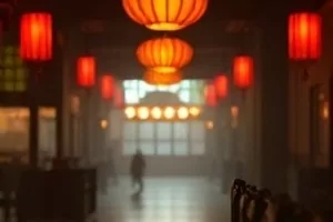 《末班地铁的月亮》末班车厢里的扶手与窗外灯轨